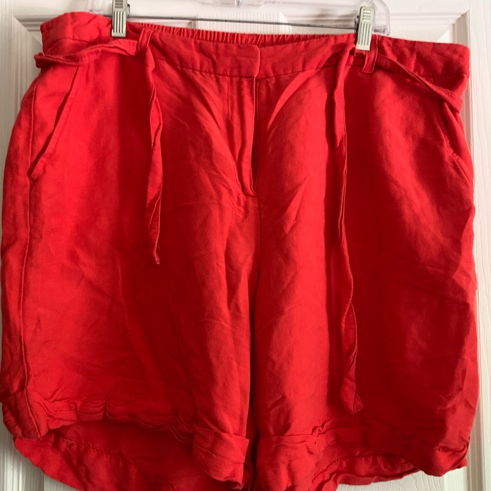 Lane Bryant Red belted short